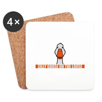 goose on the loose - Untersetzer (4er-Set) - Weiß - Vorne