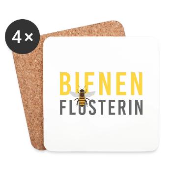 Bienenflüsterin Imkerin bee Volk flüstern - Untersetzer (4er-Set) - Weiß - Vorne