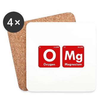 OMG Periodensystem - Untersetzer (4er-Set) - Weiß - Vorne