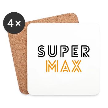 Super Max Fan Shirt - Coasters (set of 4) - white - Front