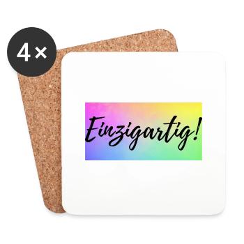 Einzigartig - Untersetzer (4er-Set) - Weiß - Vorne