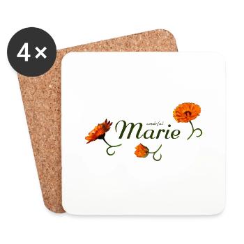 Marie Birthday Marie Name Day Marie - Coasters (set of 4) - white - Front