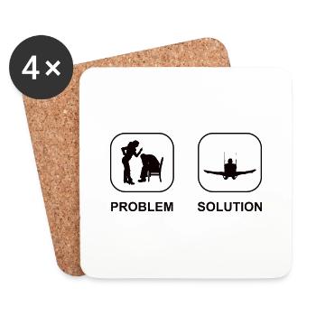 Gymnastics Floor exercises Apparatus gymnastics Gymnastics club - Coasters (set of 4) - white - Front