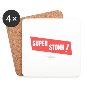 Walter & Wallis - Super Stonk - Coasters (set of 4) - white - Front