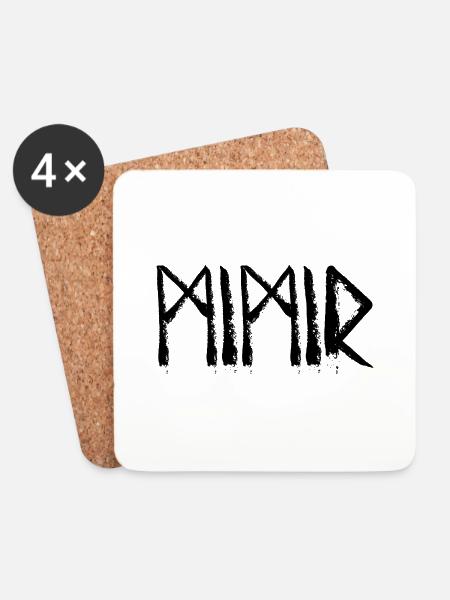 Mimir Runensprache - Untersetzer (4er-Set) - Weiß