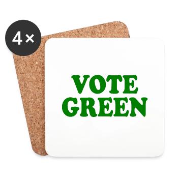 Vote green - Dessous de verre (lot de 4) - blanc - Devant