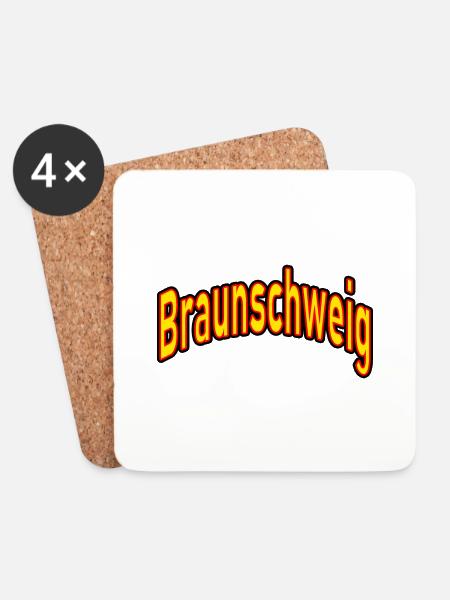 Braunschweig - Untersetzer (4er-Set) - Weiß