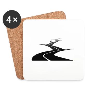 Cycling - Coasters (set of 4) - white - Front