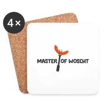 Würstchen - Untersetzer (4er-Set) - Weiß - Vorne