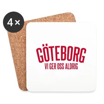 Gothenburg We never give up - Coasters (set of 4) - white - Front