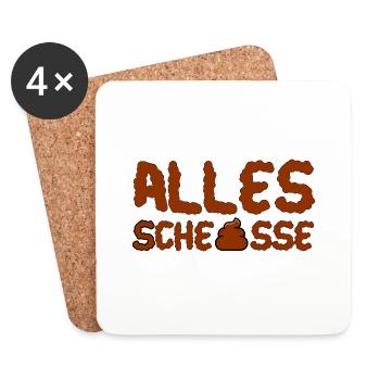ScheisseV2 - Untersetzer (4er-Set) - Weiß - Vorne