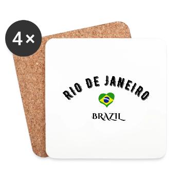 Rio de Janeiro brazil - Coasters (set of 4) - white - Front