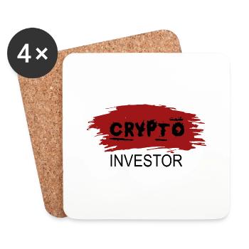 Bitcoin Trading Crypto Stocks - Coasters (set of 4) - white - Front