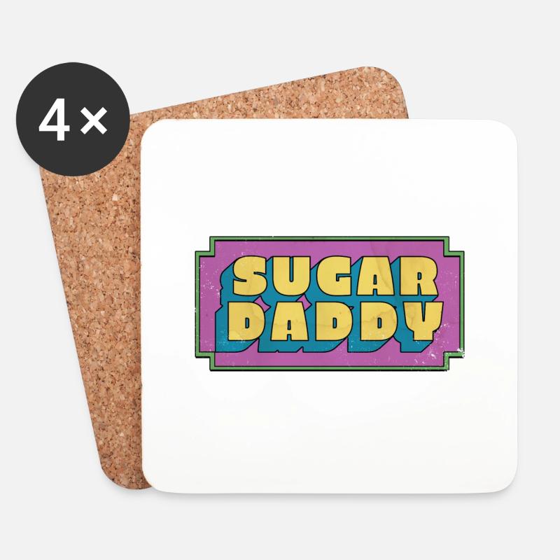 Sugar Daddy - Untersetzer (4er-Set) - Weiß