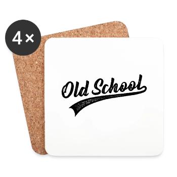 OLD SCHOOL VINTAGE ESTAMPILLÉ - Dessous de verre (lot de 4) - blanc - Devant