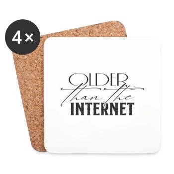 Older Than The Internet - Untersetzer (4er-Set) - Weiß - Vorne