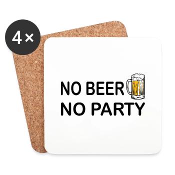 Beer Wine Whiskey Schnapps Alcohol - Coasters (set of 4) - white - Front
