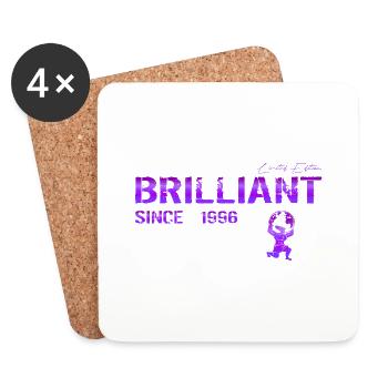 Brilliant since 1996 - Coasters (set of 4) - white - Front