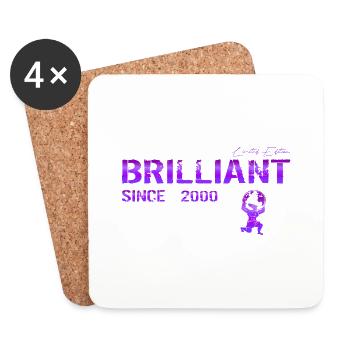 Brilliant since 2000 - Coasters (set of 4) - white - Front