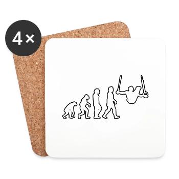 Gymnastics Gymnastics Gymnastics Club Floor Gymnastics Gymnasts - Coasters (set of 4) - white - Front