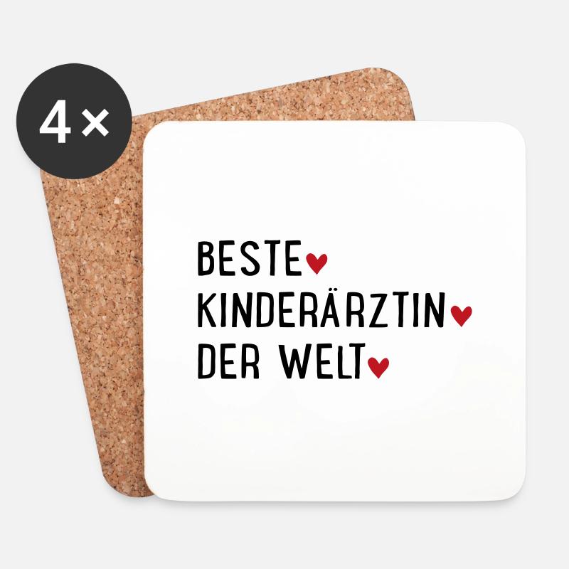 Kinderärztin - Untersetzer (4er-Set) - Weiß
