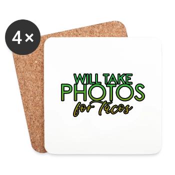 Will Take Photos For Tacos 4 - Untersetzer (4er-Set) - Weiß - Vorne
