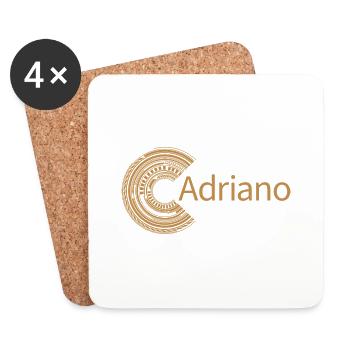 Pour Adriano - Dessous de verre (lot de 4) - blanc - Devant