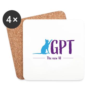 LE CHAT GPT - the new ai - Dessous de verre (lot de 4) - blanc - Devant