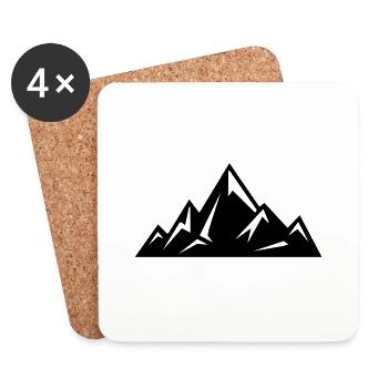 berge - Untersetzer (4er-Set) - Weiß - Vorne