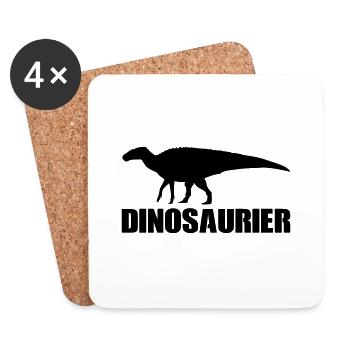 dinosaure - Dessous de verre (lot de 4) - blanc - Devant