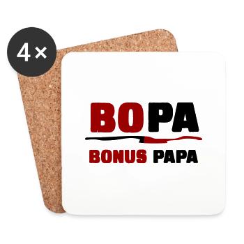 Bonus Papa - Untersetzer (4er-Set) - Weiß - Vorne