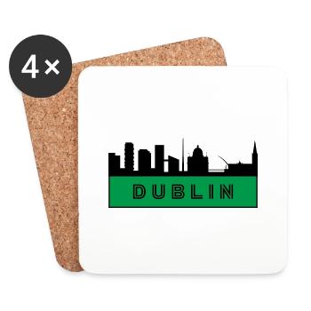 Stadt Dublin - Irland - Untersetzer (4er-Set) - Weiß - Vorne