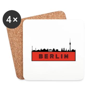 City of Berlin - Germany - Coasters (set of 4) - white - Front
