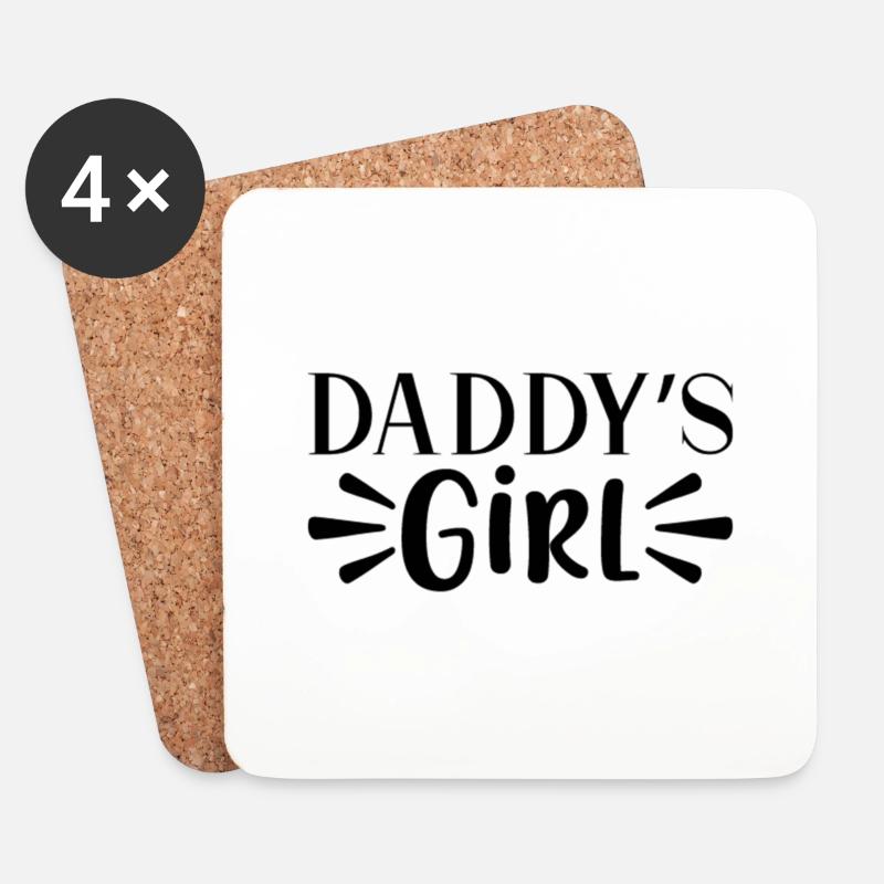 Daddy´s Girl - Untersetzer (4er-Set) - Weiß