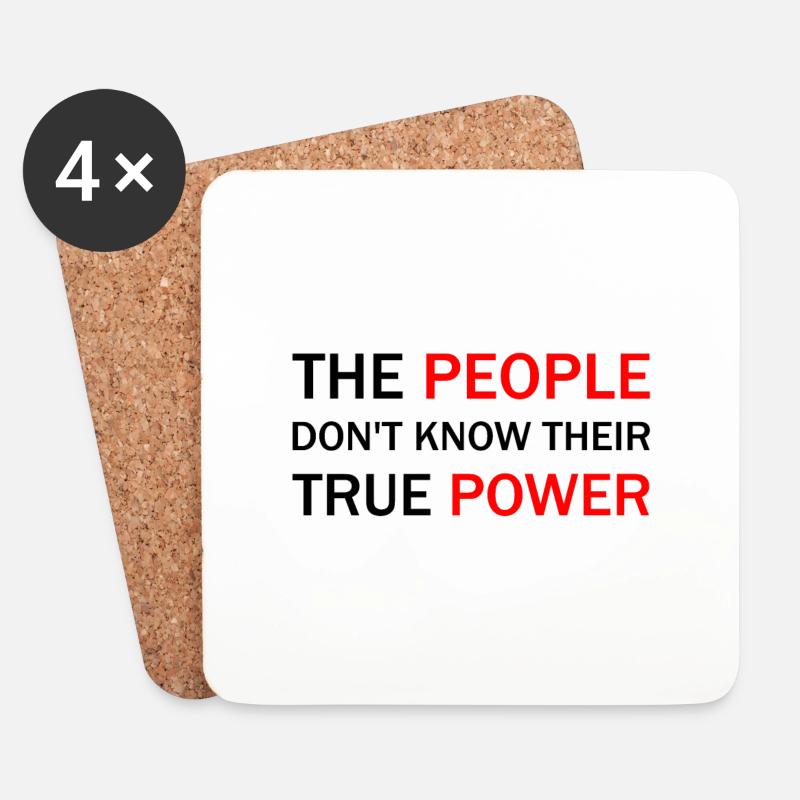 The people don’t know their true power - Untersetzer (4er-Set) - Weiß