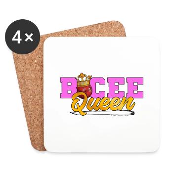 Bocce Bocci Colorful Balls Player I Gift - Coasters (set of 4) - white - Front