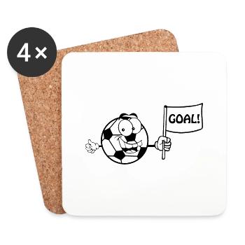 Fußball Soccer - Coasters (set of 4) - white - Front