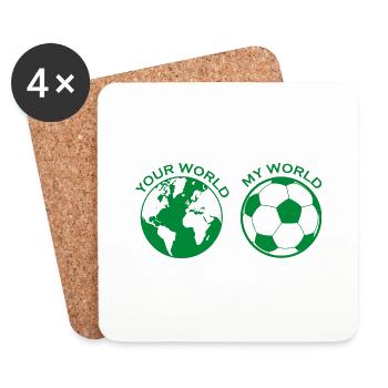Fußball Football - Dessous de verre (lot de 4) - blanc - Devant