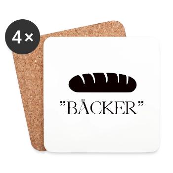 BASIC BÄCKER - Untersetzer (4er-Set) - Weiß - Vorne