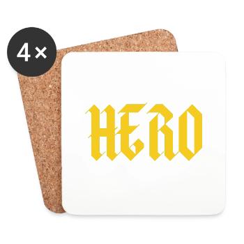 Hero - Untersetzer (4er-Set) - Weiß - Vorne