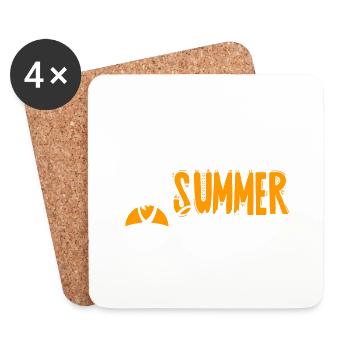 Paradise summer - Dessous de verre (lot de 4) - blanc - Devant