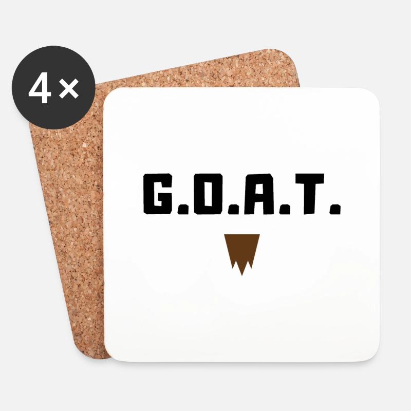 G.O.A.T. - Untersetzer (4er-Set) - Weiß