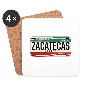 enregistrement de Zacatecas Mexique - Dessous de verre (lot de 4) - blanc - Devant