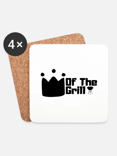 King Of The Grill - Coasters (set of 4) - white