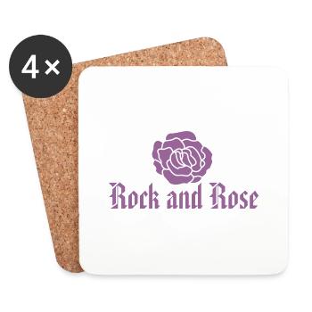 Rock and Roll - purple - Coasters (set of 4) - white - Front