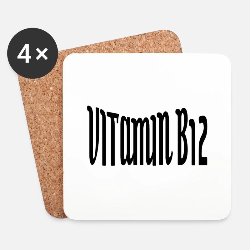 VitaminB12 - Untersetzer (4er-Set) - Weiß