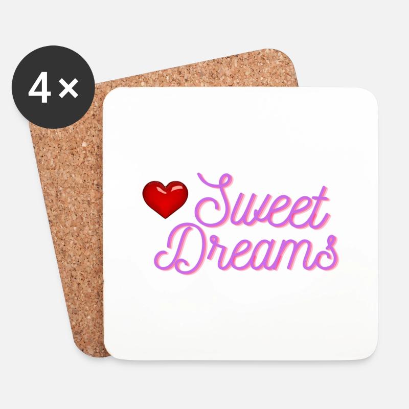 SWEET DREAMS - Untersetzer (4er-Set) - Weiß