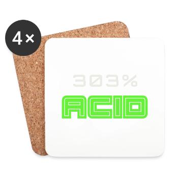 303 Acid Grün 2 2 - Untersetzer (4er-Set) - Weiß - Vorne