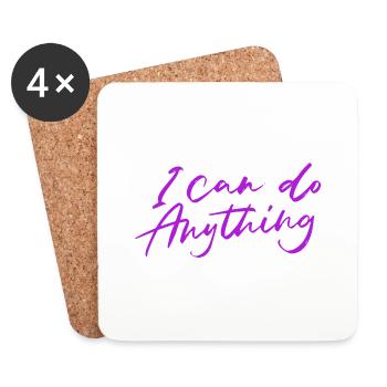 I can do anything - Coasters (set of 4) - white - Front