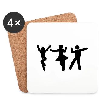 Danse Musique de danse - Dessous de verre (lot de 4) - blanc - Devant